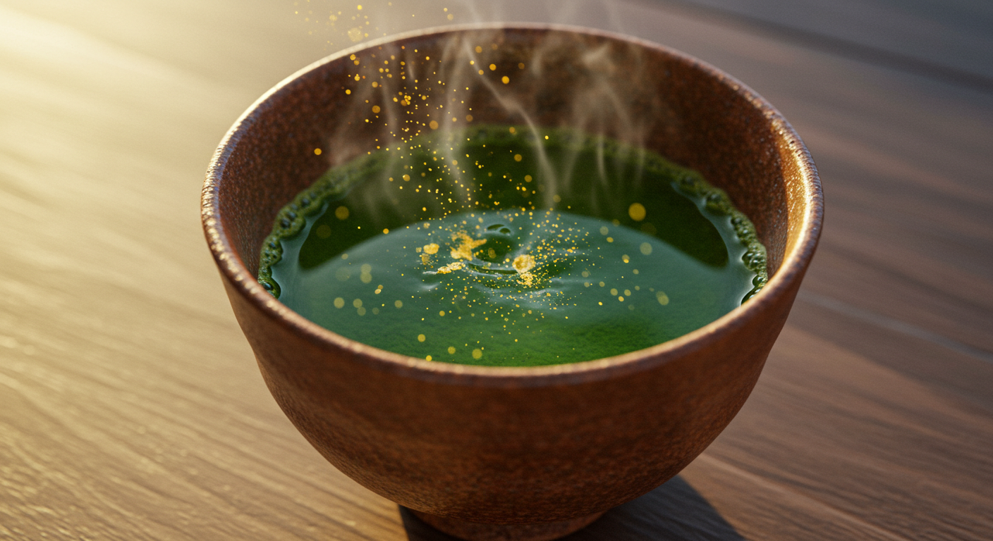 金紛入りの「金貯茶」