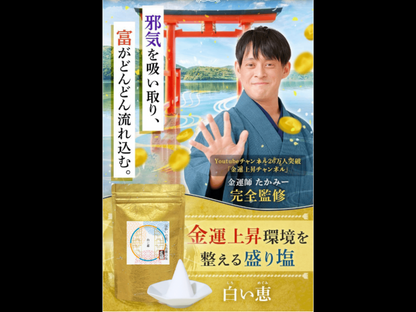 金運上昇環境を整える盛り塩「白い恵」